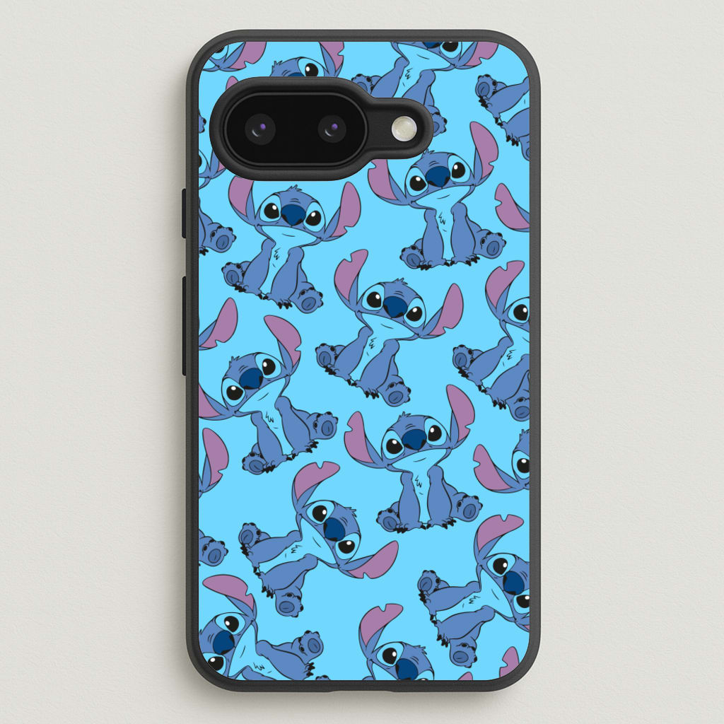 Cute Alien Blue Pattern - Disney Phone Case for Google Pixel 9a
