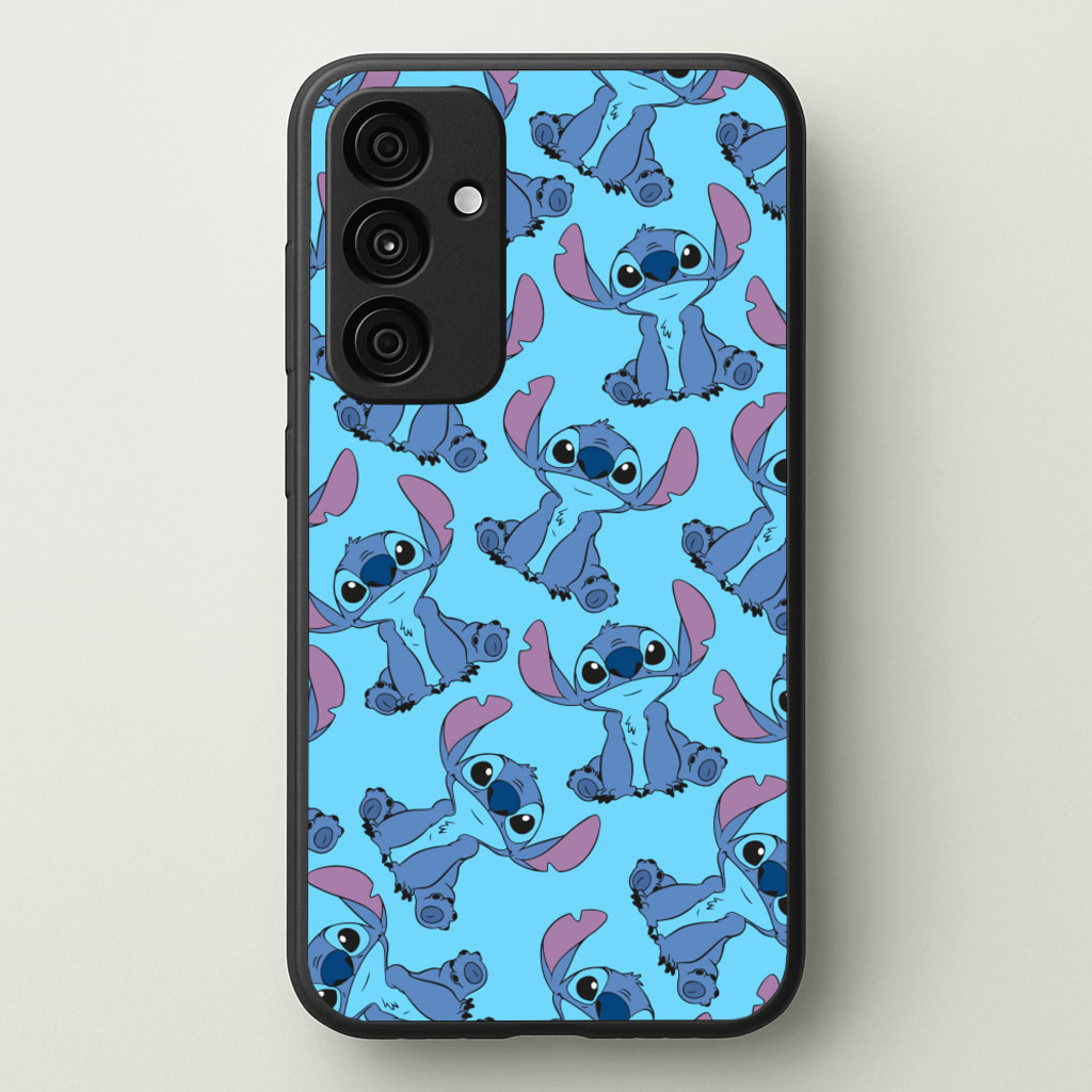 Cute Alien Blue Pattern - Disney Phone Case for Galaxy A15