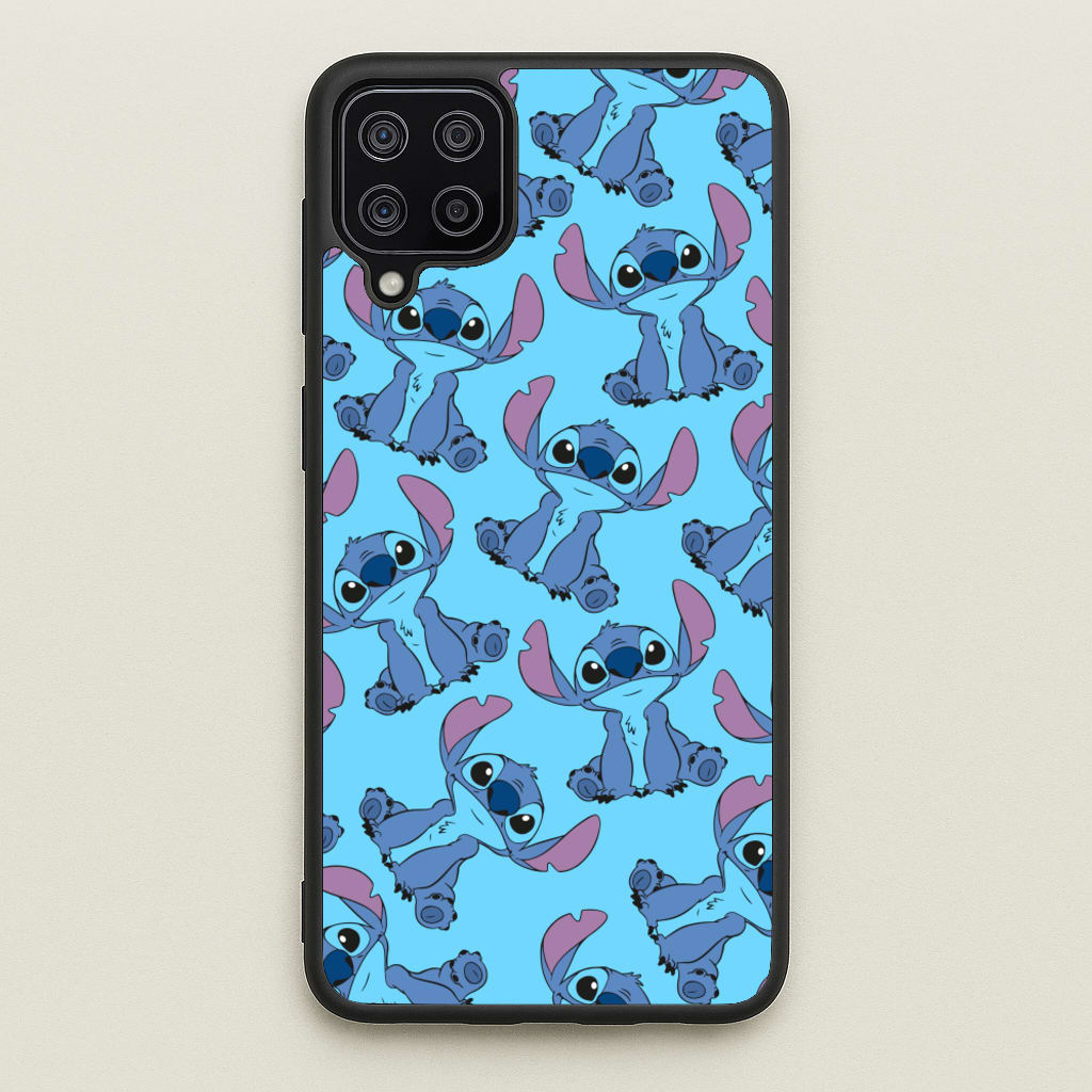 Cute Alien Blue Pattern - Disney Phone Case for Galaxy A12
