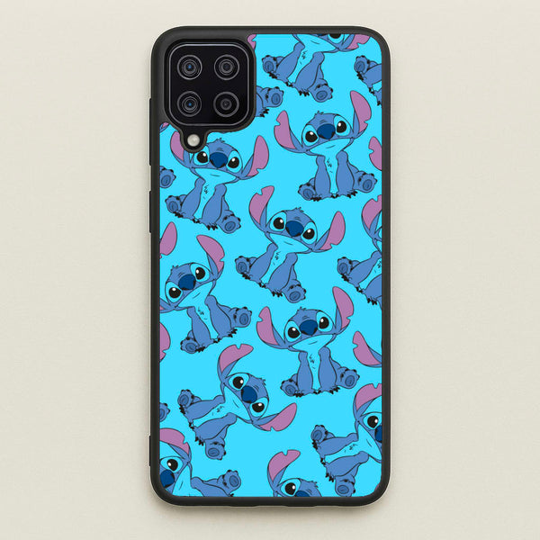 Cute Alien Blue Pattern - Disney Phone Case for Galaxy A12