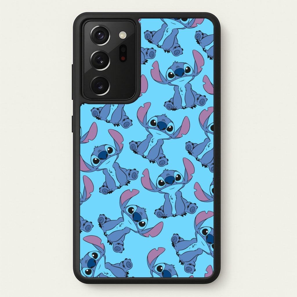 Cute Alien Blue Pattern - Disney Phone Case for Galaxy Note 20 Ultra