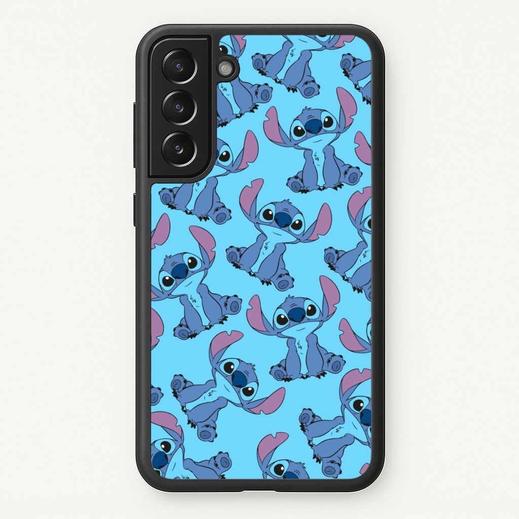 Cute Alien Blue Pattern - Disney Phone Case for Galaxy S22