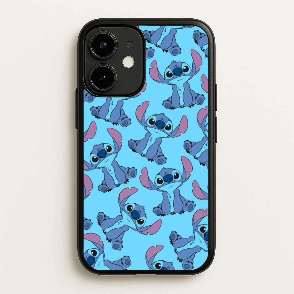 Cute Alien Blue Pattern - Disney Phone Case for iPhone 12 Mini