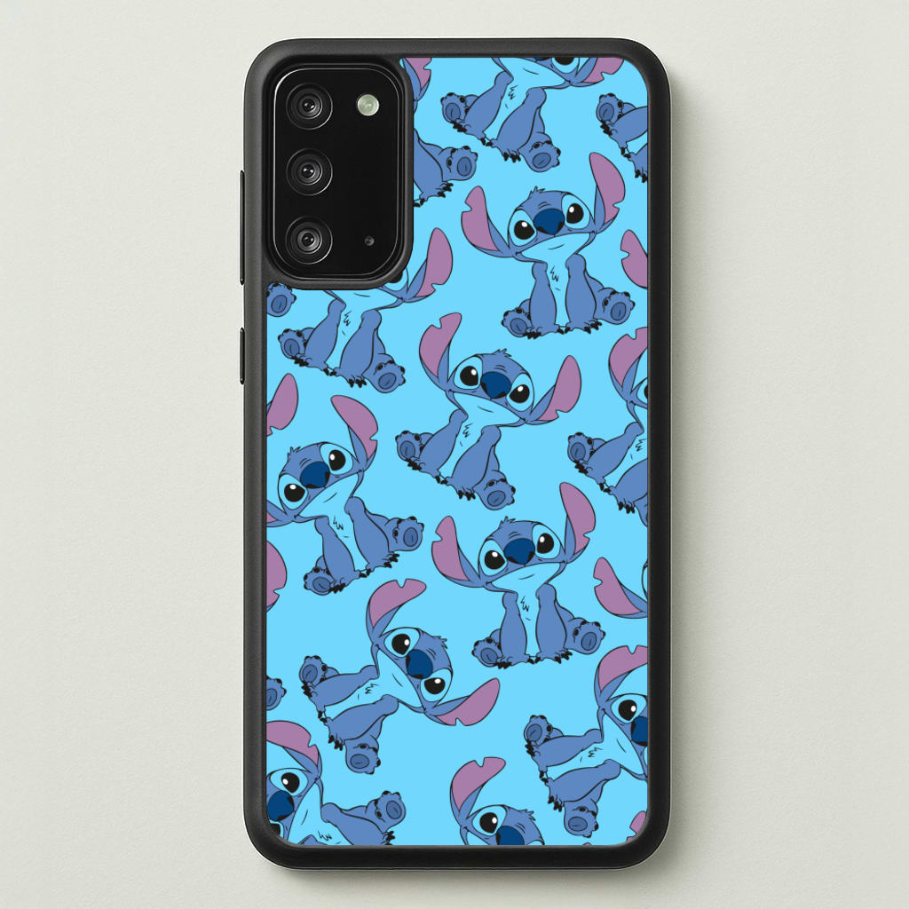 Cute Alien Blue Pattern - Disney Phone Case for Galaxy Note 20