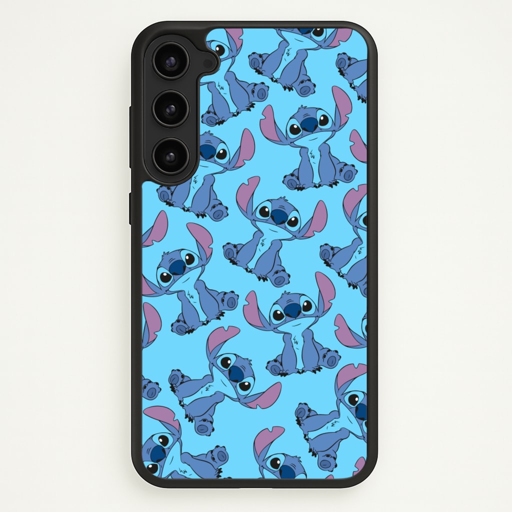 Cute Alien Blue Pattern - Disney Phone Case for Galaxy S23 Plus