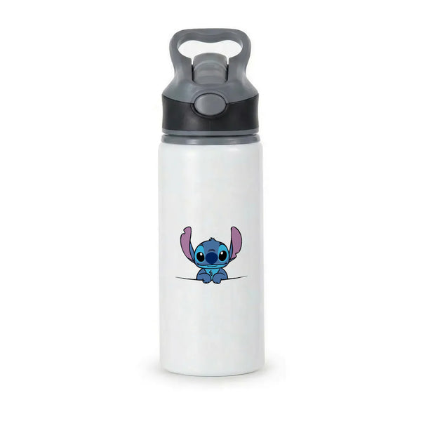Alien Blue Leaning Active Water Bottle - Black