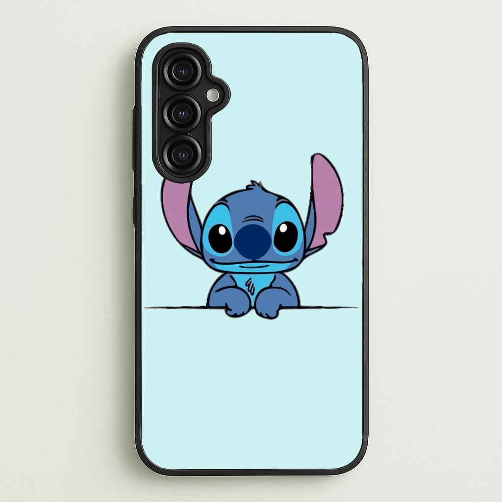 Alien Blue Leaning - Disney Phone Case for Galaxy A14