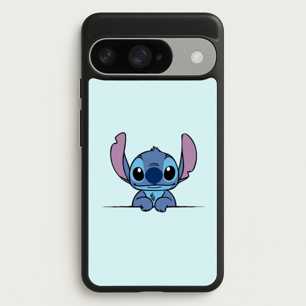 Alien Blue Leaning Phone Case for Google Pixel 10 / 10 Pro