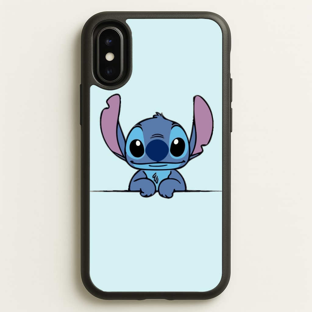 Alien Blue Leaning - Disney Phone Case for iPhone X / XS