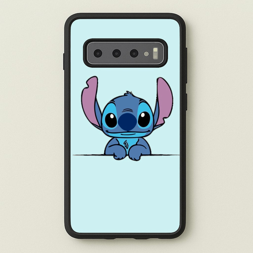 Alien Blue Leaning - Disney Phone Case for Galaxy S10