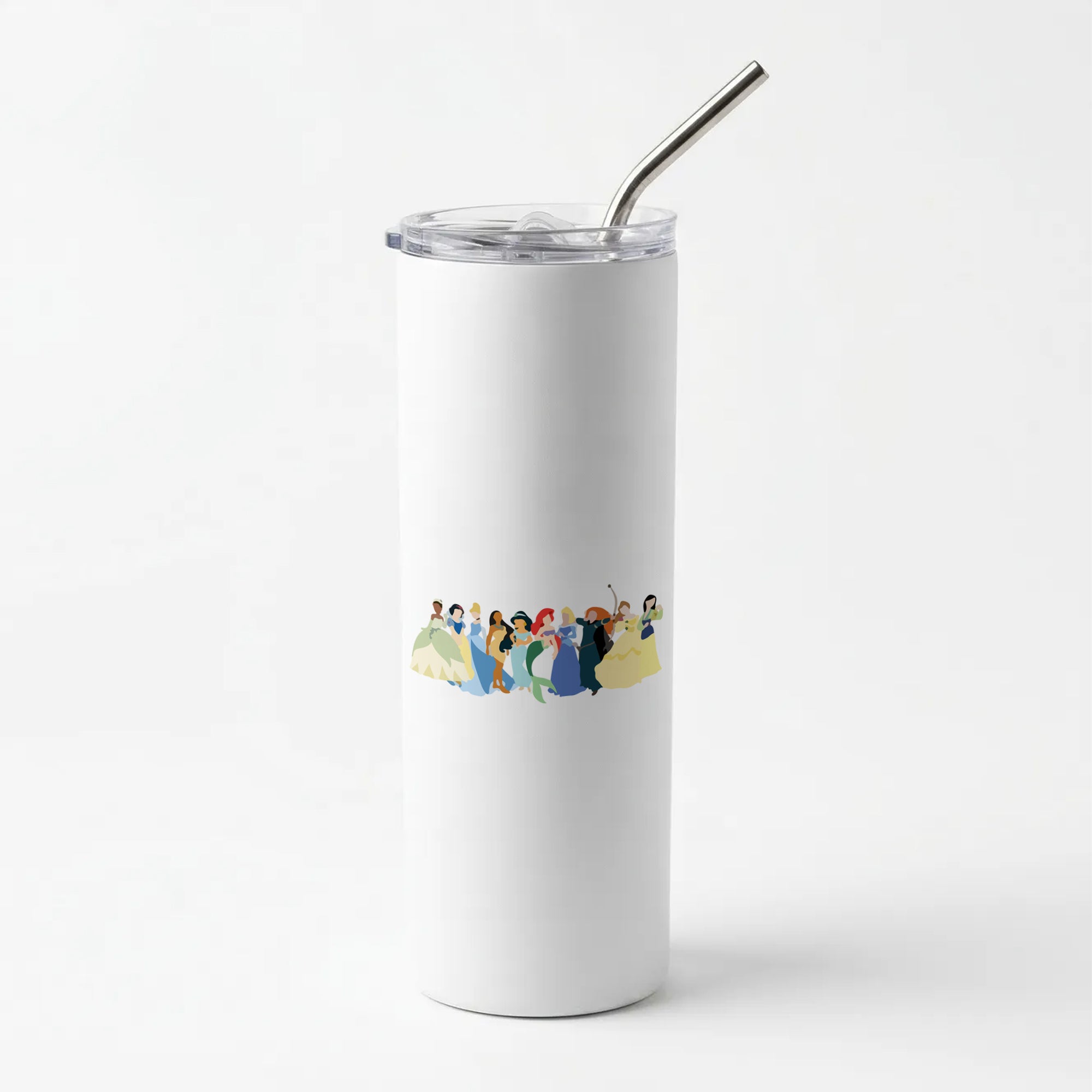 Fairytale Princesses Cast Skinny Tumbler