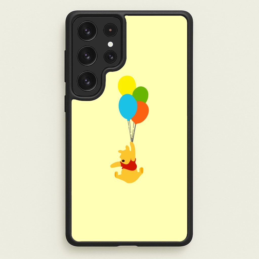 Pooh On Balloons - Disney Phone Case for Galaxy S22 Ultra