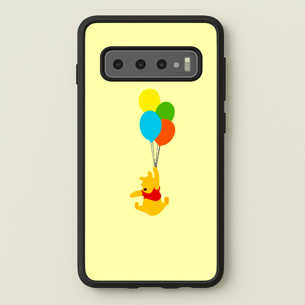 Pooh On Balloons - Disney Phone Case for Galaxy S10