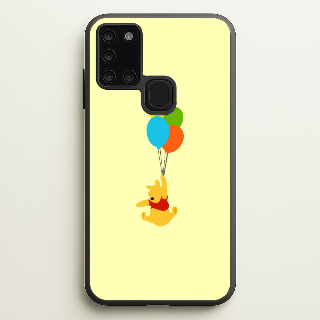 Pooh On Balloons - Disney Phone Case for Galaxy A21s