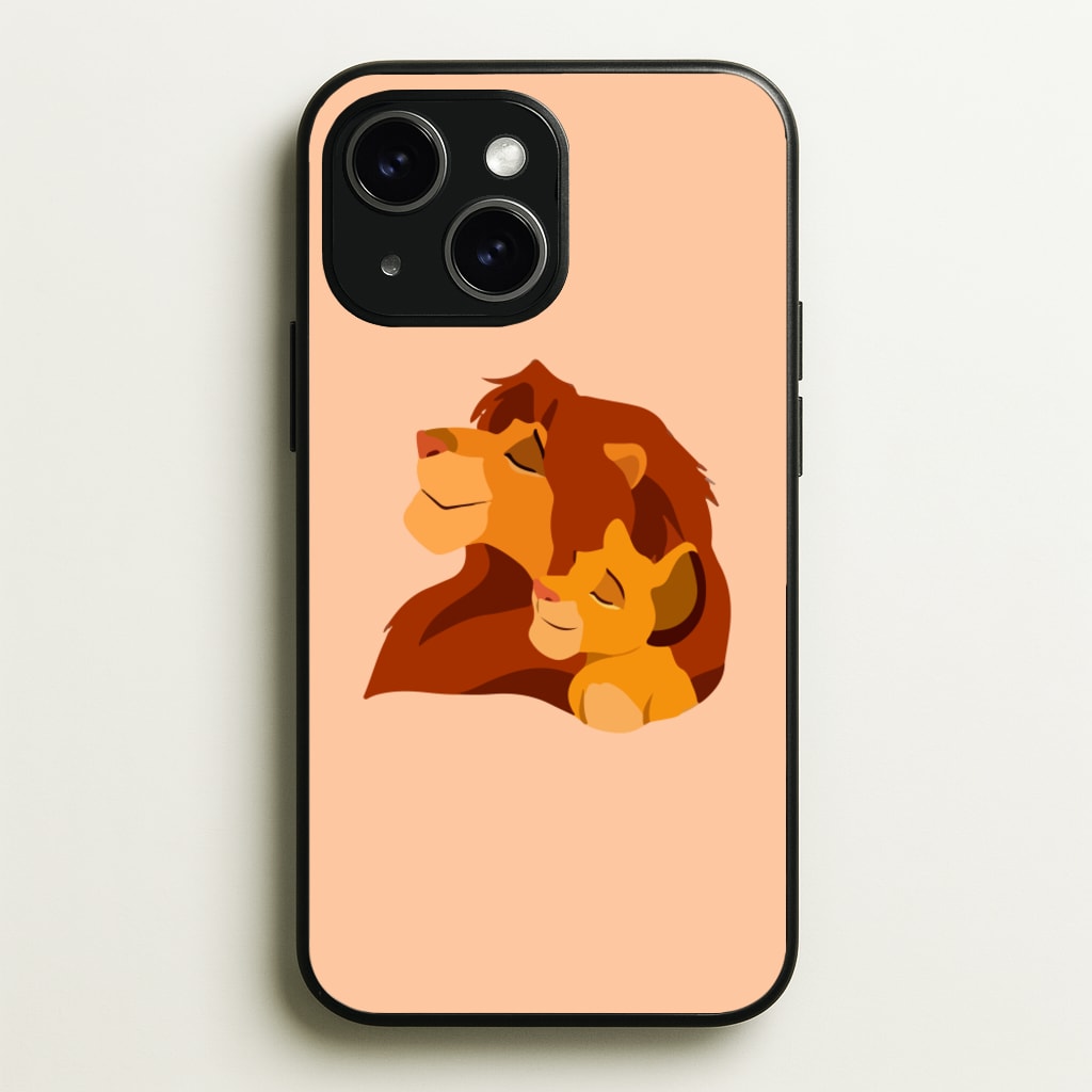 King Lion And Cub - Disney Phone Case for iPhone 15