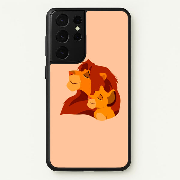 King Lion And Cub - Disney Phone Case for Galaxy S21 Ultra