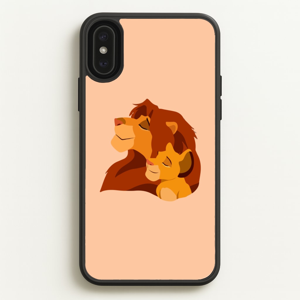 King Lion And Cub - Disney Phone Case for iPhone XS Max