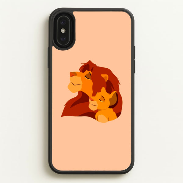 King Lion And Cub - Disney Phone Case for iPhone XS Max