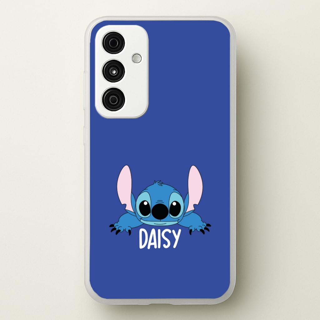 Blue Alien - Personalised Disney - Disney Phone Case for Galaxy A35