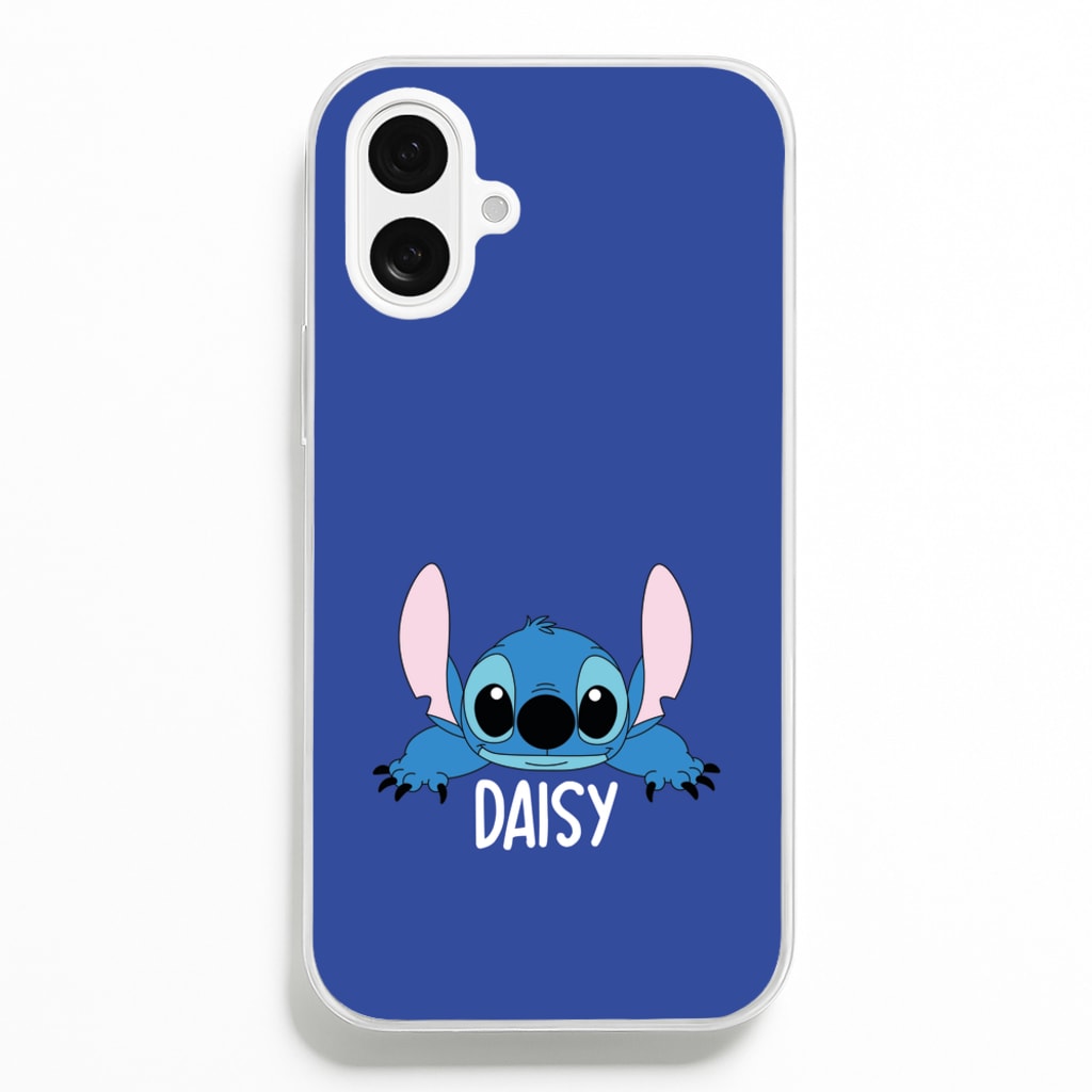 Blue Alien - Personalised Disney - Disney Phone Case for iPhone 16 Plus