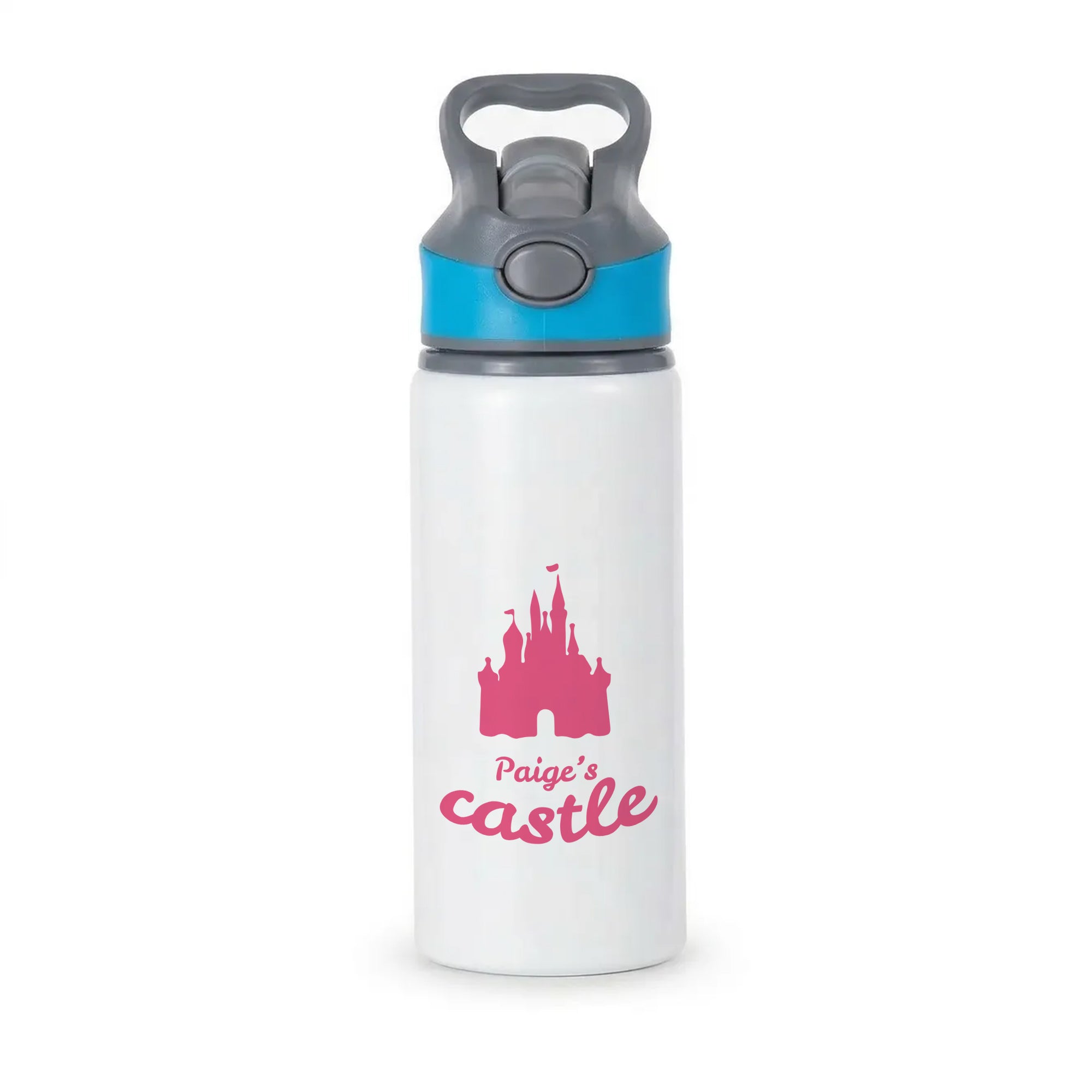 Fairytale Castle - Personalised Fairytale Active Water Bottle - Blue