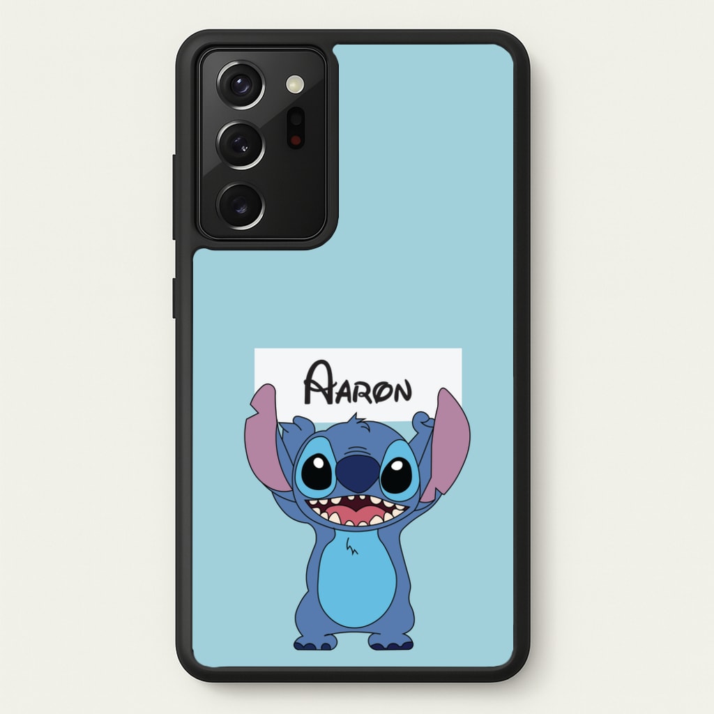 Standing Blue Alien - Personalised Disney - Disney Phone Case for Galaxy Note 20 Ultra