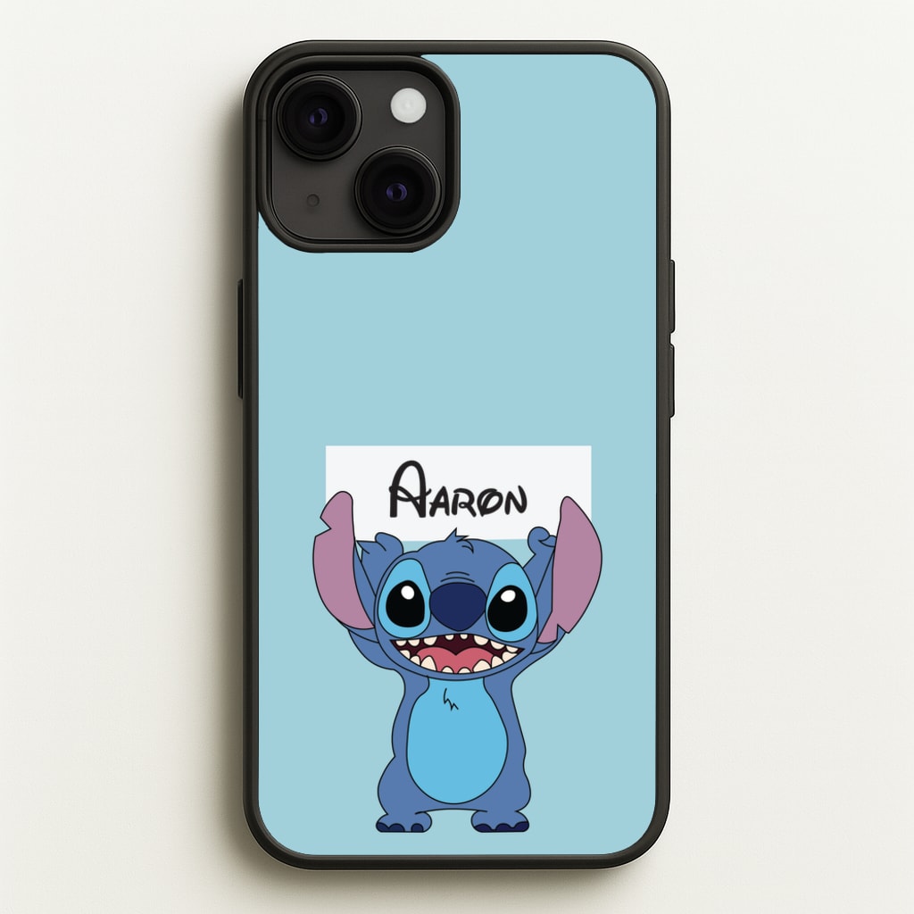 Standing Blue Alien - Personalised Disney - Disney Phone Case for iPhone 13 Mini