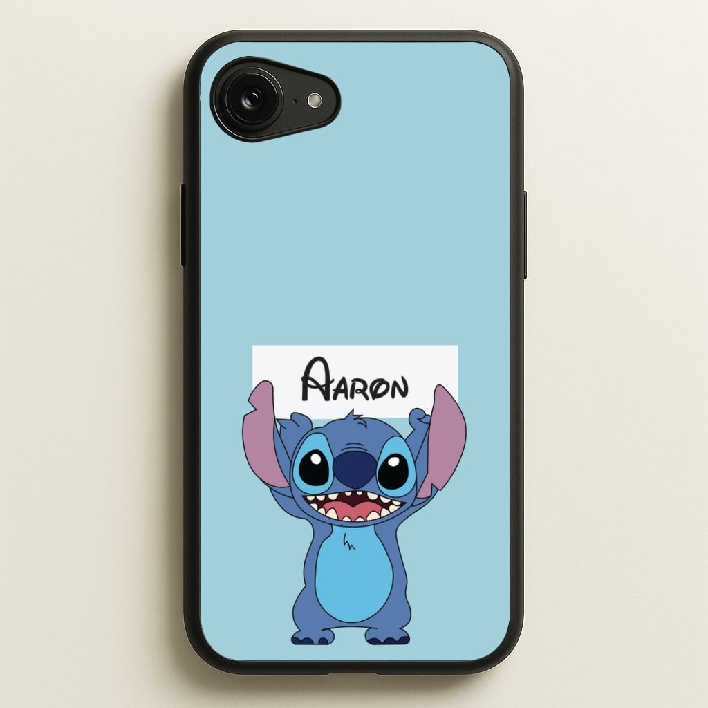 Standing Blue Alien - Personalised Disney - Disney Phone Case for iPhone 16e