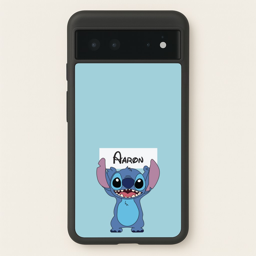 Standing Blue Alien - Personalised Disney - Disney Phone Case for Google Pixel 6