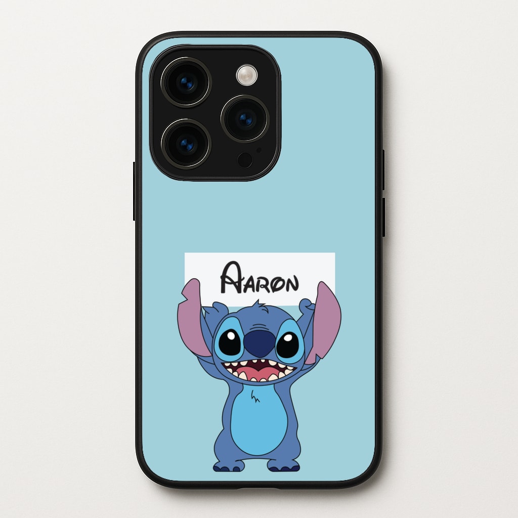 Standing Blue Alien - Personalised Disney - Disney Phone Case for iPhone 14 Pro Max