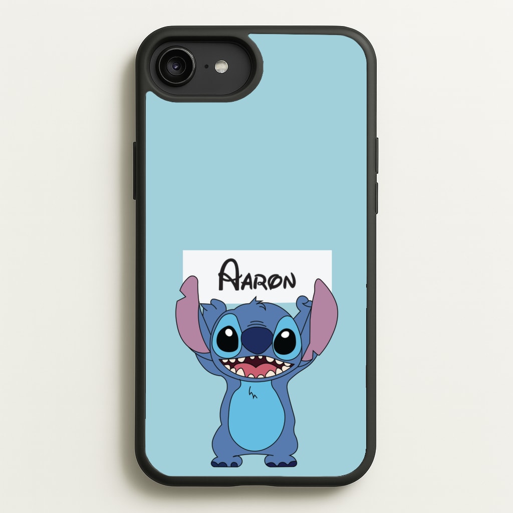 Standing Blue Alien - Personalised Disney - Disney Phone Case for iPhone 6 Plus / 7 Plus / 8 Plus
