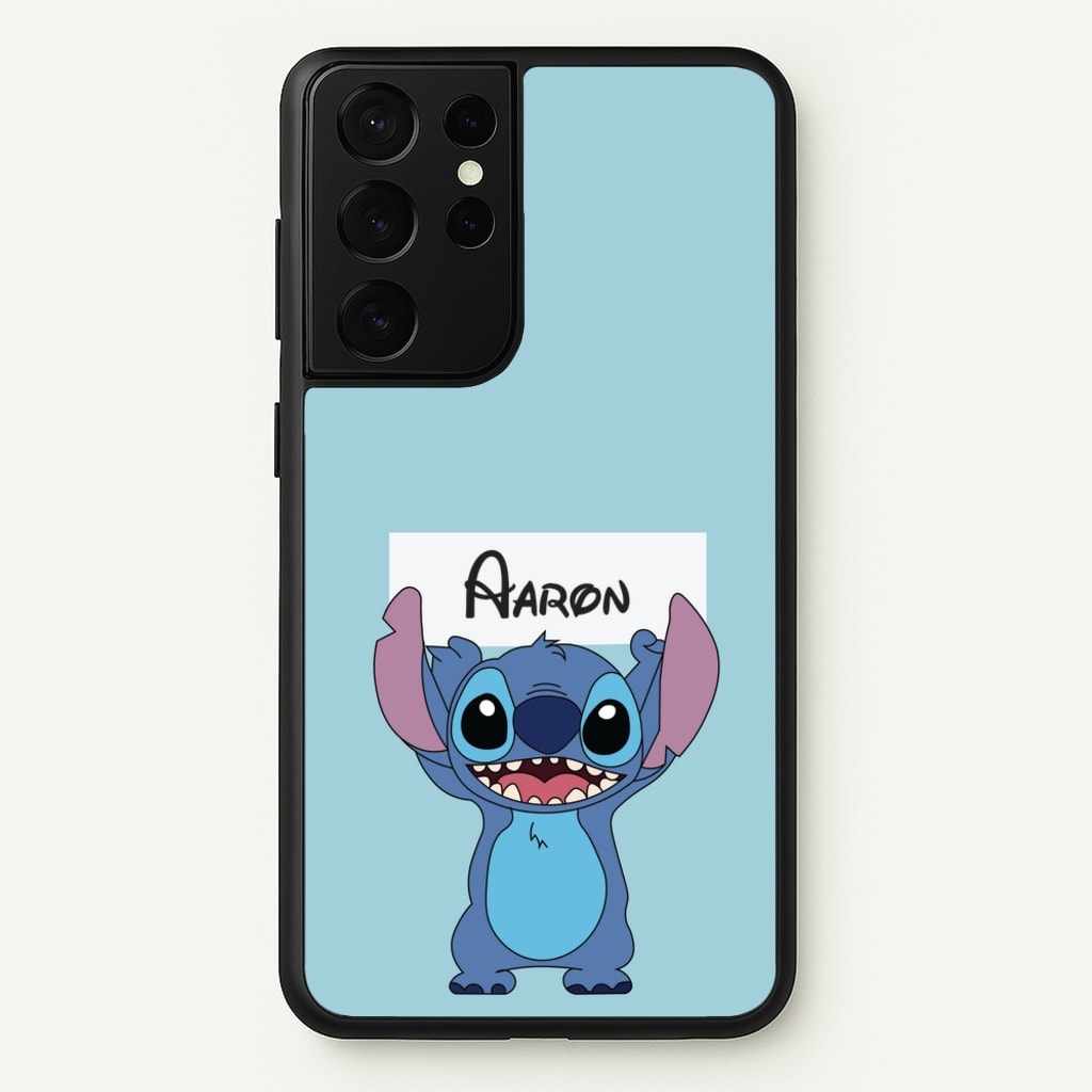 Standing Blue Alien - Personalised Disney - Disney Phone Case for Galaxy S21 Ultra