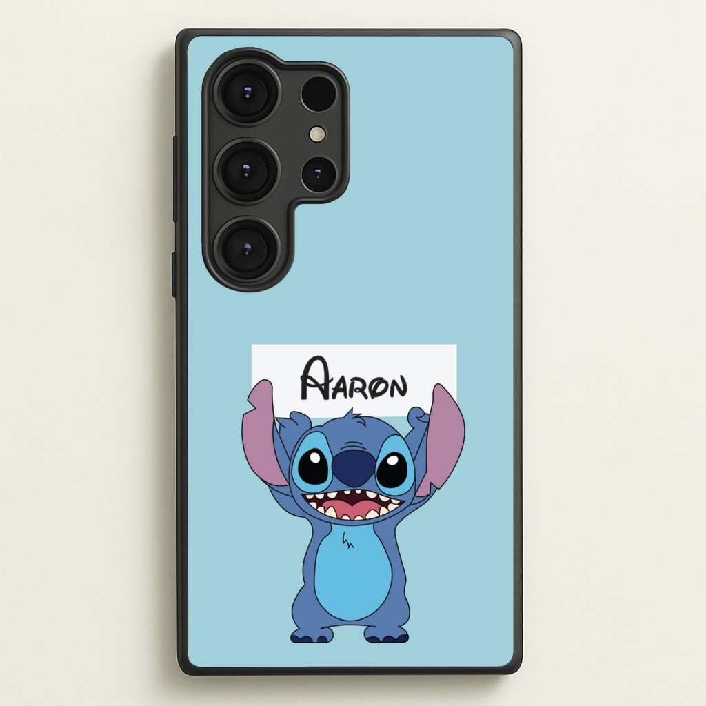 Standing Blue Alien - Personalised Disney - Disney Phone Case for Galaxy S25 Ultra