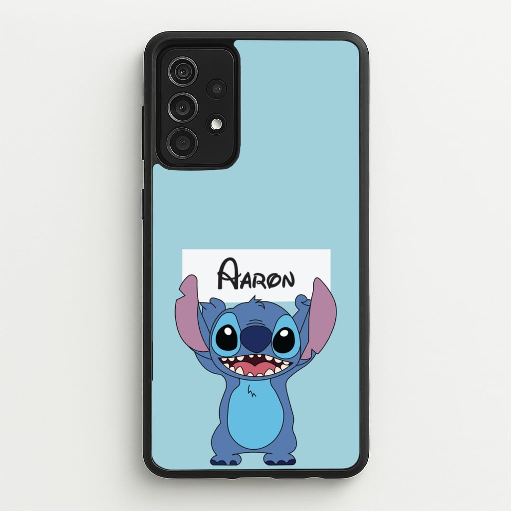 Standing Blue Alien - Personalised Disney - Disney Phone Case for Galaxy A52 / A52s