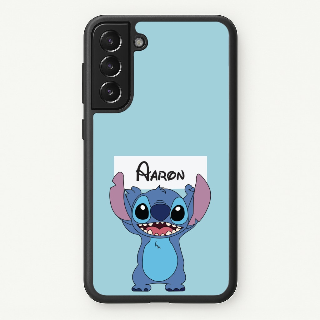 Standing Blue Alien - Personalised Disney - Disney Phone Case for Galaxy S22