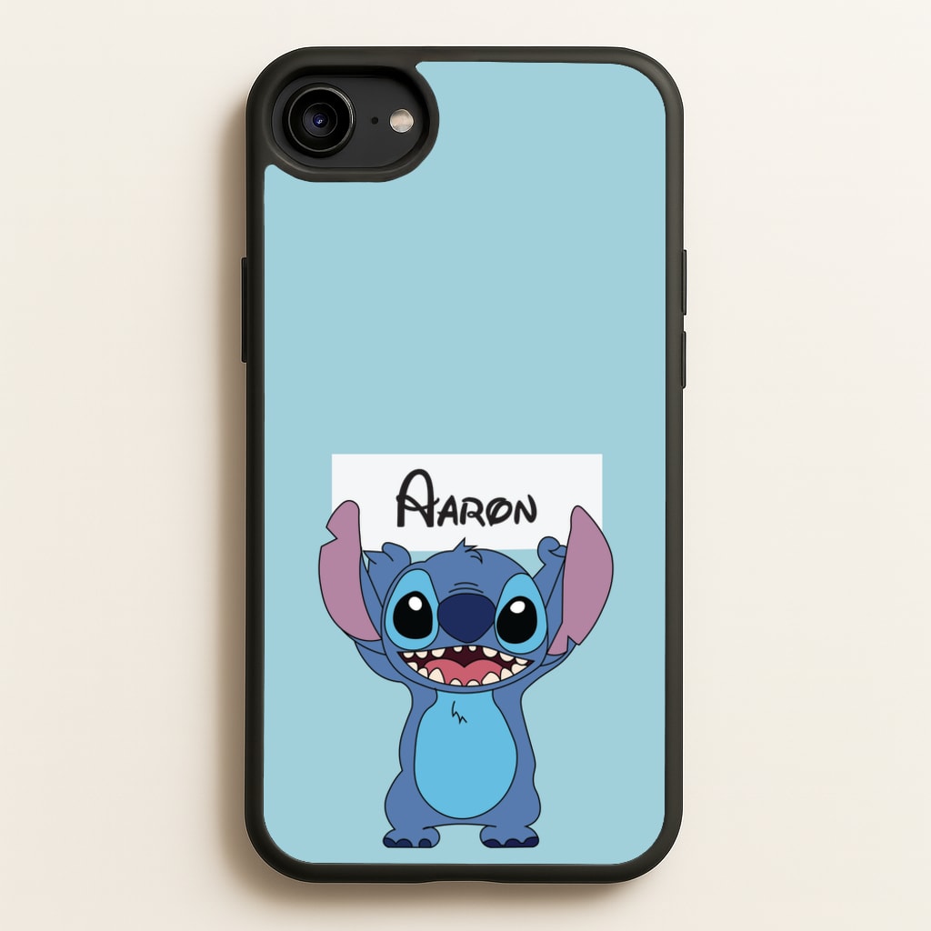 Standing Blue Alien - Personalised Disney - Disney Phone Case for iPhone 6 / 7 / 8 / SE