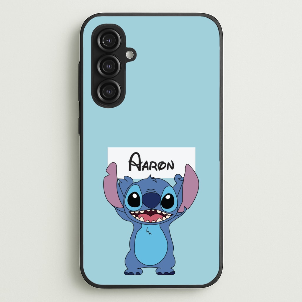 Standing Blue Alien - Personalised Disney - Disney Phone Case for Galaxy S23FE