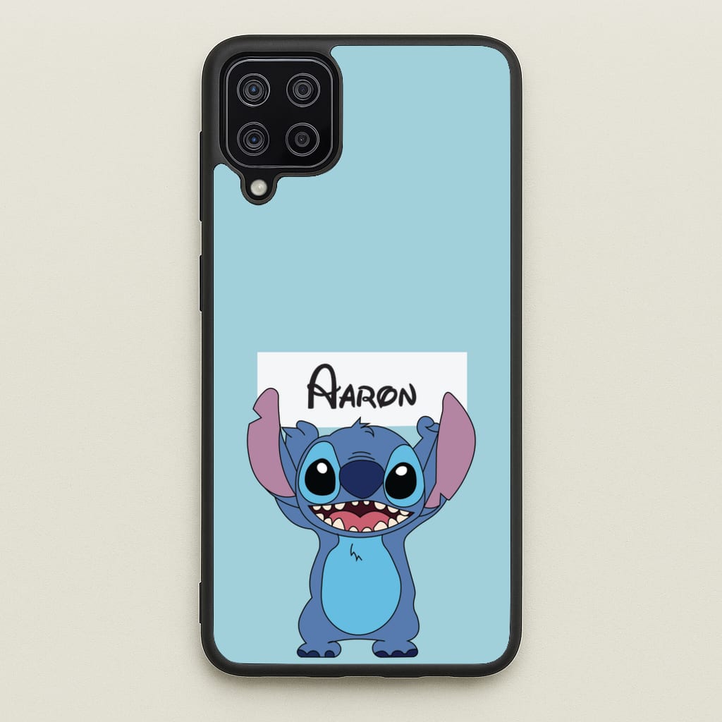 Standing Blue Alien - Personalised Disney - Disney Phone Case for Galaxy A12