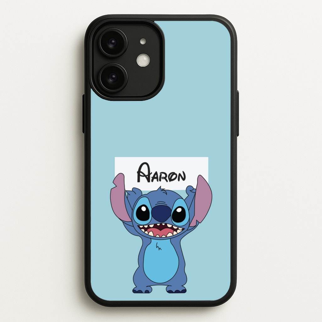 Standing Blue Alien - Personalised Disney - Disney Phone Case for iPhone 11