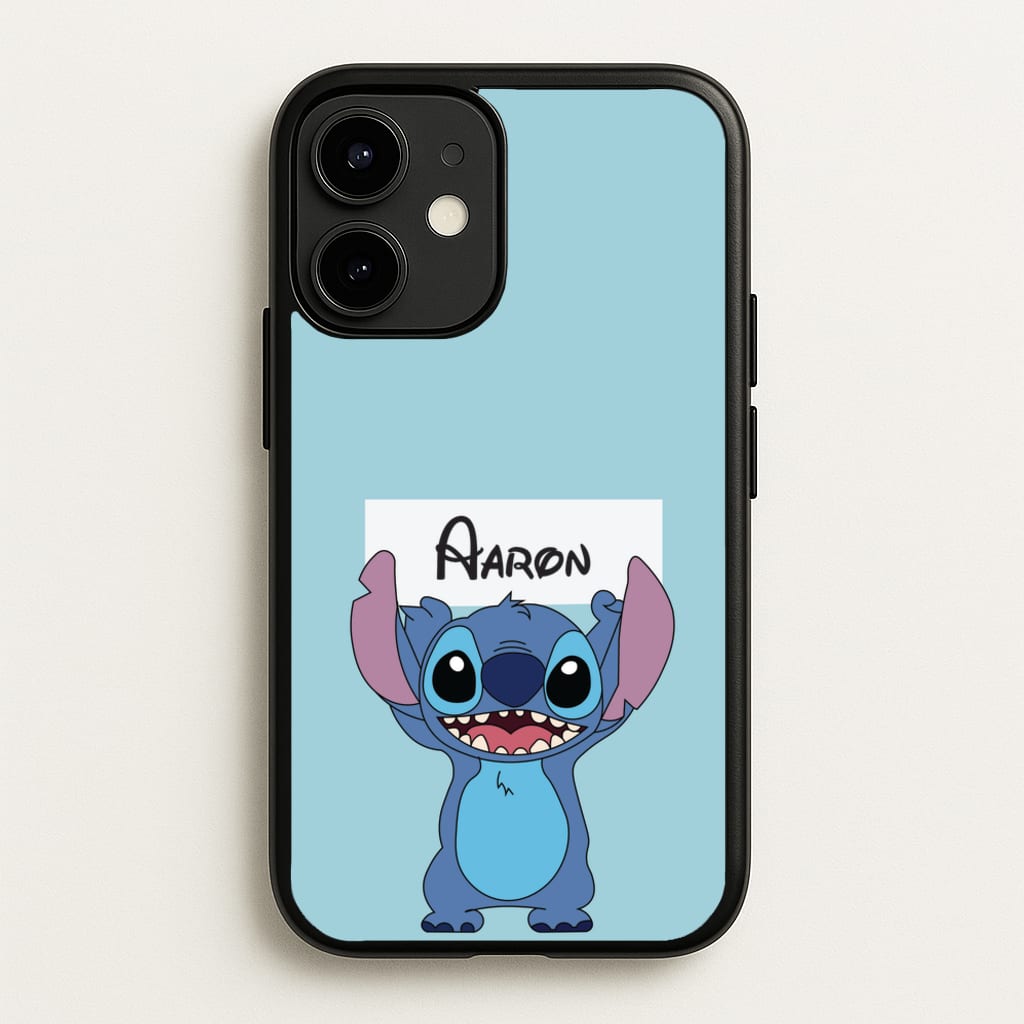 Standing Blue Alien - Personalised Disney - Disney Phone Case for iPhone 12 Mini
