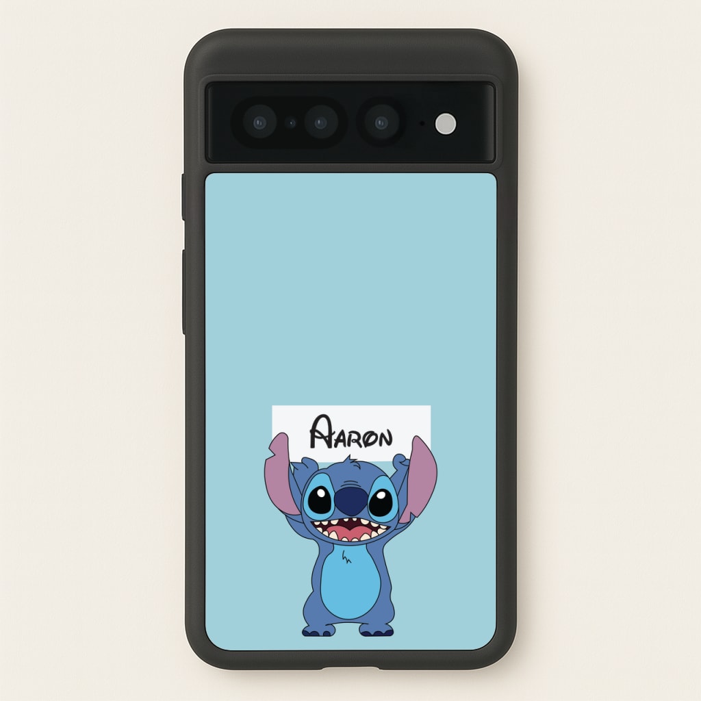Standing Blue Alien - Personalised Disney - Disney Phone Case for Google Pixel 7 Pro