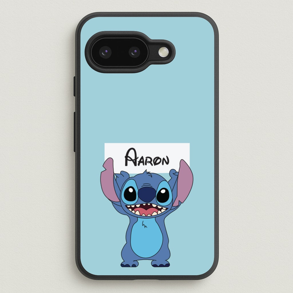 Standing Blue Alien - Personalised Disney - Disney Phone Case for Google Pixel 9a