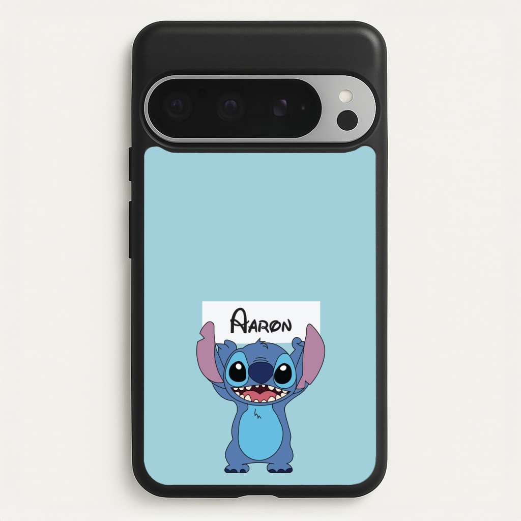 Standing Blue Alien - Personalised Disney - Disney Phone Case for Google Pixel 9 Pro XL