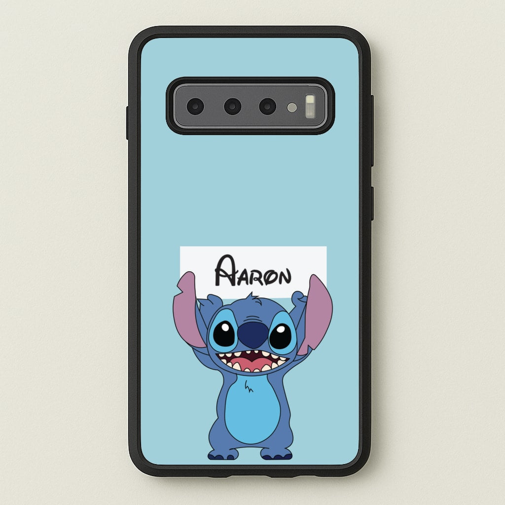 Standing Blue Alien - Personalised Disney - Disney Phone Case for Galaxy S10