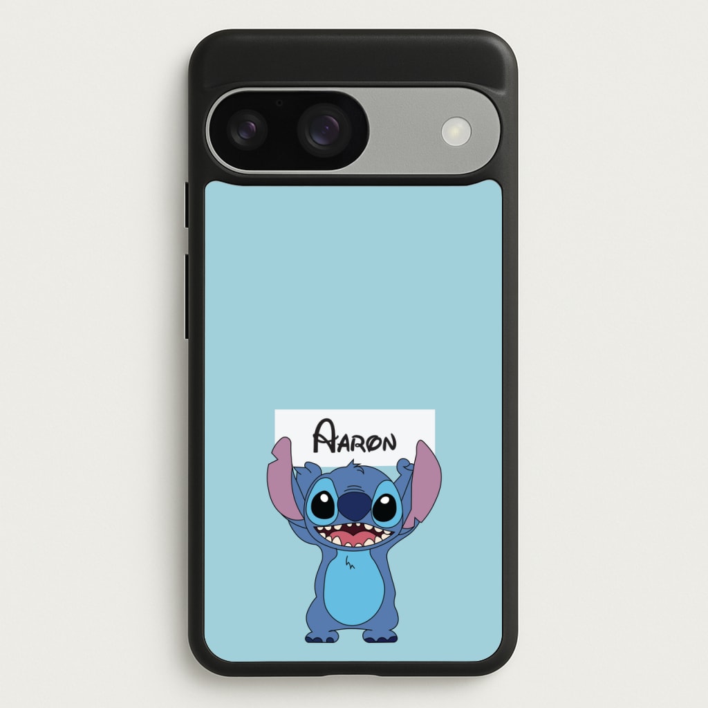 Standing Blue Alien - Personalised Disney - Disney Phone Case for Google Pixel 9 / 9 Pro