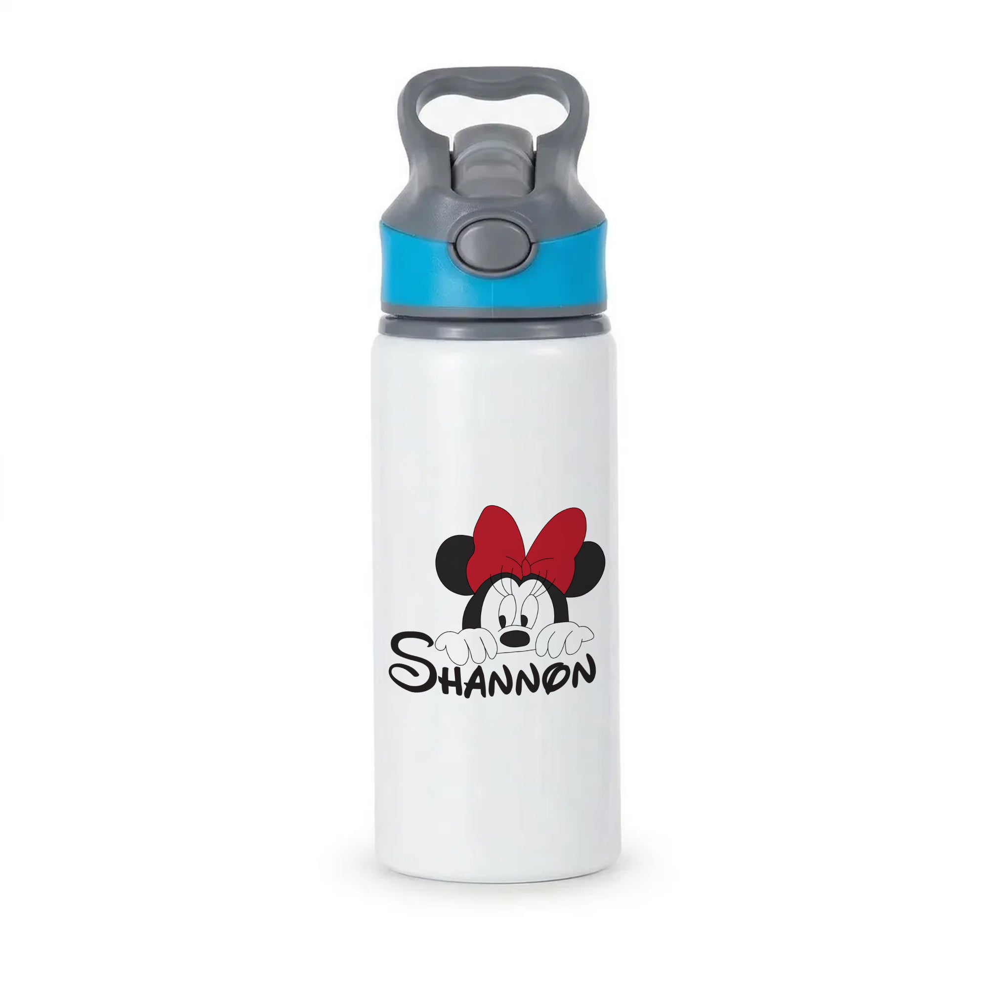 Minnie Mouse - Personalised Fairytale Active Water Bottle - Blue