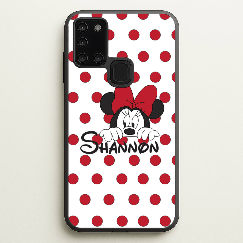 Minnie Mouse - Personalised Fairytale - Disney Phone Case for Galaxy A21s