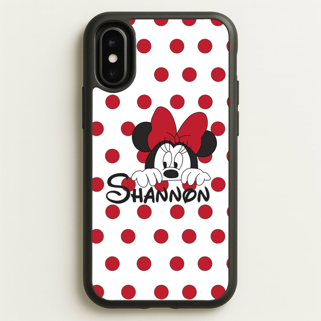 Minnie Mouse - Personalised Fairytale - Disney Phone Case for iPhone X / XS