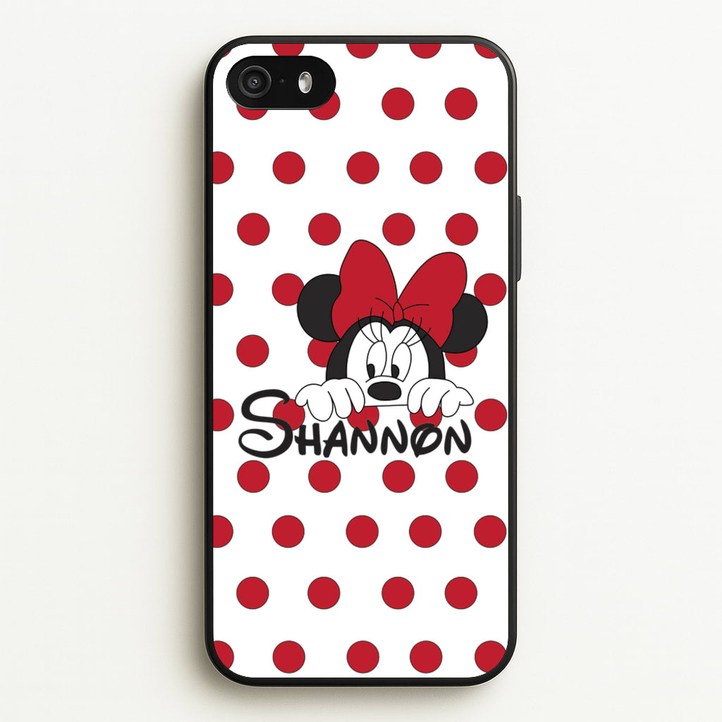 Minnie Mouse - Personalised Fairytale - Disney Phone Case for iPhone 5 / 5s / SE 2016
