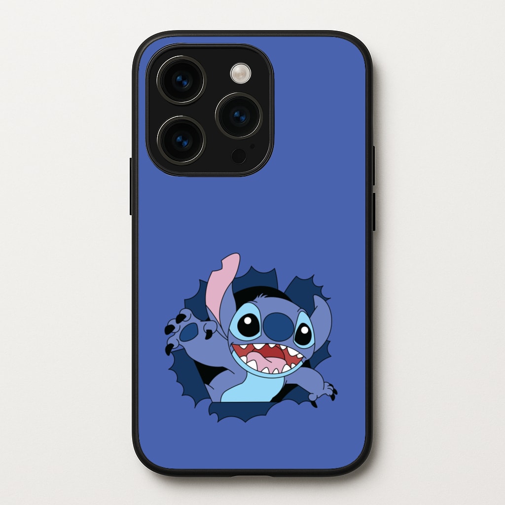 Torn Blue Alien - Disney Phone Case for iPhone 14 Pro
